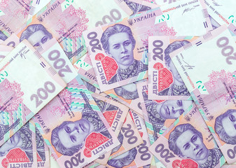 Background from ukrainian hryvnia bills.