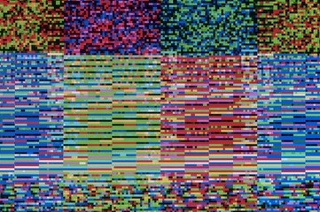 Pixel pattern of a digital glitch / Abstract background, pattern of a digital glitch.