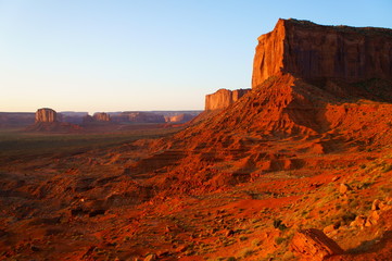 夕刻のモニュメントバレー