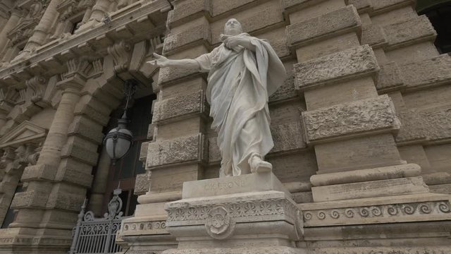 Statue of Cicero in front of the Palace of Justice in Rome