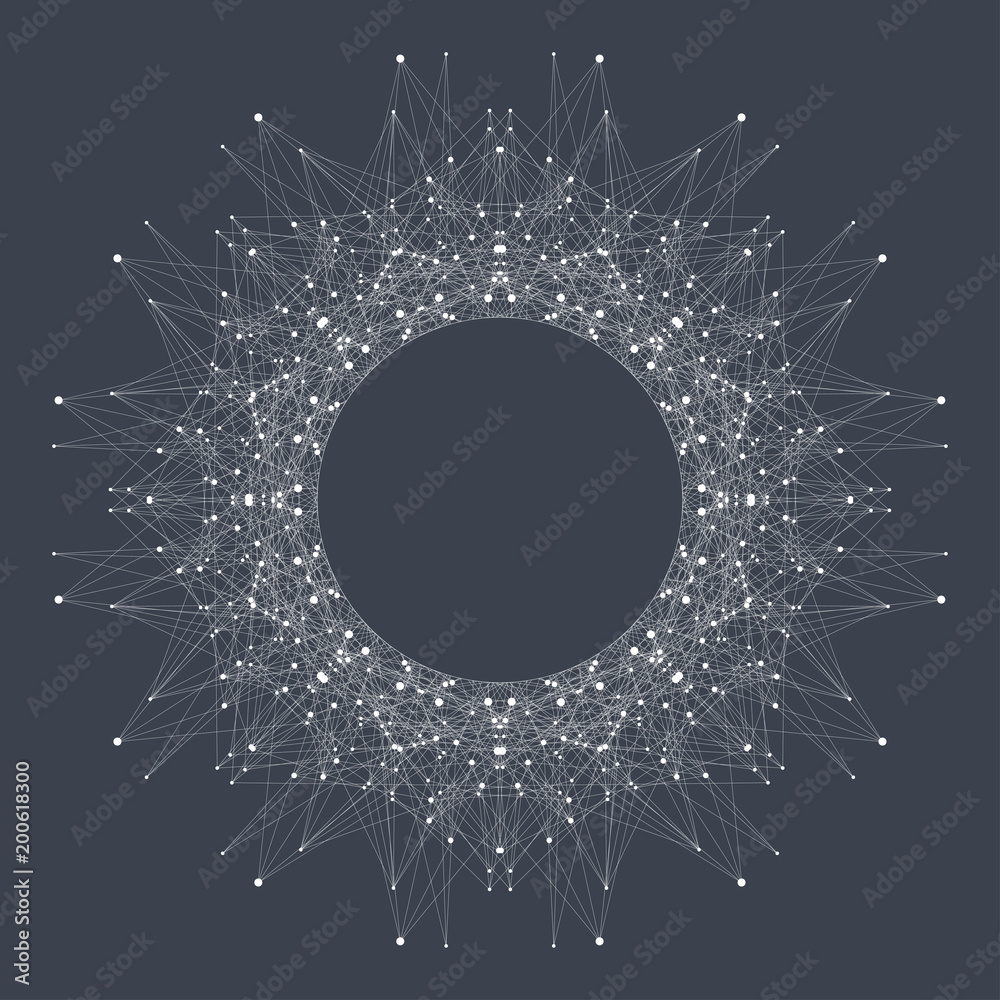 Aufkleber Artificial Intelligence Logo. Artificial Intelligence and Machine Learning Concept. Vector symbol AI. Neural networks and another modern technologies concepts. Technology sci-fi concept.