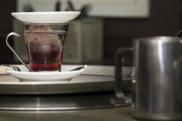 infusion cup in the restaurant
