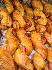 Bacon Twist delicious. On a cart in the bakery store.