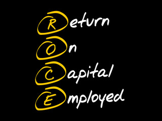 ROCE - Return On Capital Employed, acronym business concept