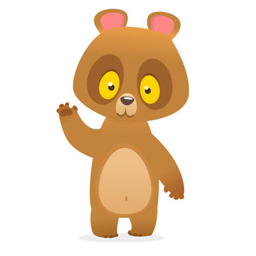 Cute bear toy Flat icon Vector illustration. Vector illustration of a bear isolated on white background