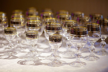 Crystal glasses for holiday