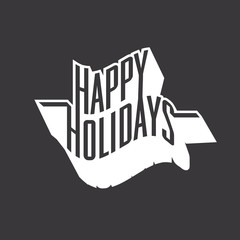 Vector Happy Holidays  lettering