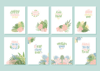 Mother's day.Set of cards.