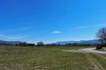 Beautiful panoramic countryside view 