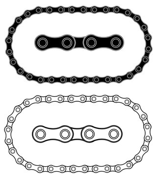 Bicycle Chain Seamless set vector eps 10