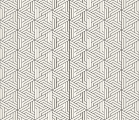 Vector seamless geometric pattern. Simple abstract lines lattice. Repeating elements stylish background