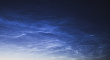 A rare atmospheric phenomenon Noctilucent clouds