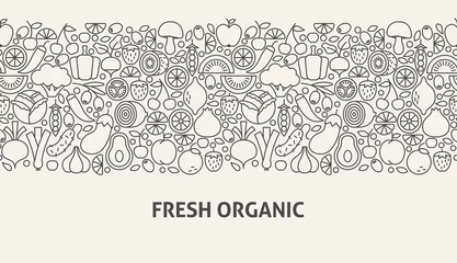 Fotobehang Fresh Organic Banner Concept © anna_leni