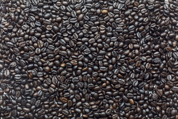 Roasted coffee beans background
