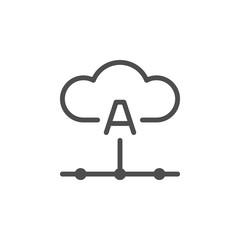 Cloud storage line icon