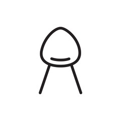 comfy chair outline vector icon