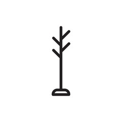 coat stand outline vector icon