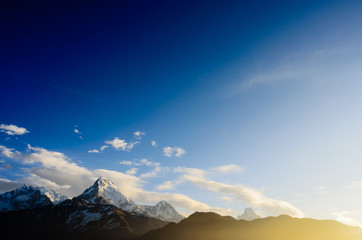 sunrise in the Himalaya 