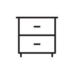 drawer outline vector icon