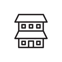 duplex house outline vector icon