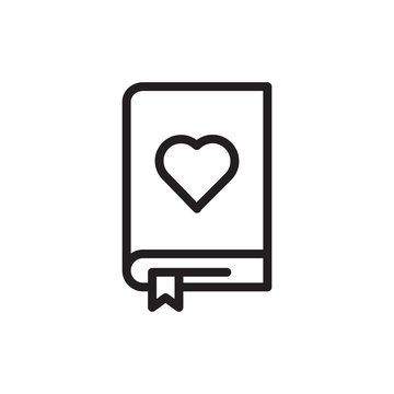 Favorite Book Outline Vector Icon