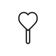 heart candy outline vector icon