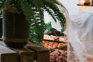 Wedding Banquet with Decoration Plants