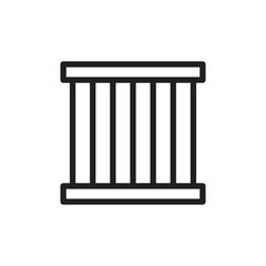 jail, prisoner outline vector icon