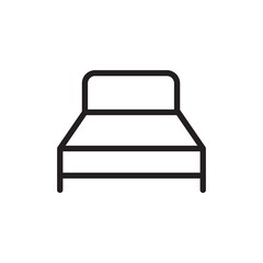 king bed outline vector icon