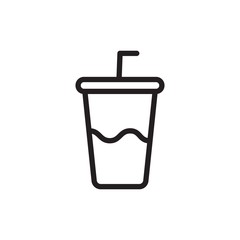soda drink outline vector icon