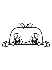 wand mauer leer fläche schreiben süß niedlich gesicht grinsen verrückt wahnsinnig lustig cool comic cartoon clipart