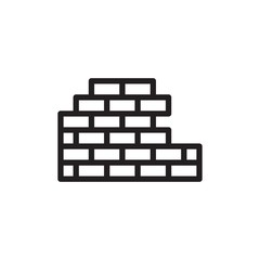 wall constuction outline vector icon
