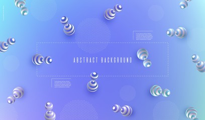 Abstract blurred background 3d dynamic shapes Blue pastel pattern for creative design Vector