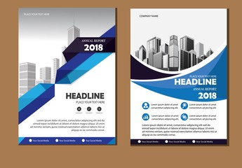 Business abstract vector template. Brochure design, cover modern layout, annual report, poster, flyer in A4 with colorful triangles, geometric shapes for tech, science, market with light background