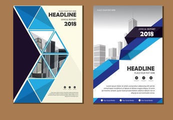Business abstract vector template. Brochure design, cover modern layout, annual report, poster, flyer in A4 with colorful triangles, geometric shapes for tech, science, market with light background
