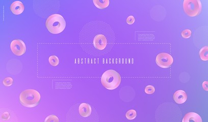 Abstract blurred background 3d dynamic shapes Llight lilac and pink pastel pattern Vector