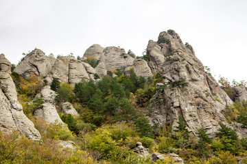 Demerdzhi Mountain in the Crimea. Natural monument 