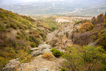 Demerdzhi Mountain in the Crimea. Natural monument 