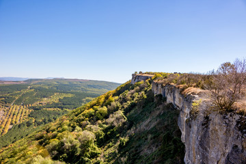Fototapeta na wymiar Chufut-Kale. Medieval city-fortress in the Crimean Mountains, Bakhchysarai