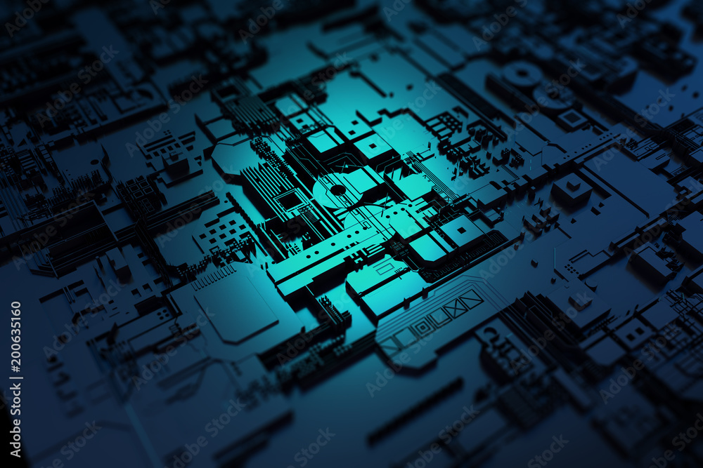 Poster technology and computer concept