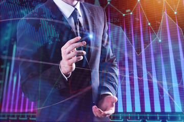 Broker and trade concept