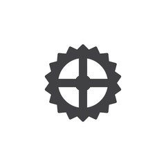 Cogwheel vector icon. filled flat sign for mobile concept and web design. Gear simple solid icon. Settings symbol, logo illustration. Pixel perfect vector graphics