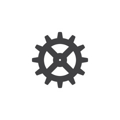 Gear vector icon. filled flat sign for mobile concept and web design. Cog wheel simple solid icon. Settings symbol, logo illustration. Pixel perfect vector graphics