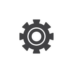 Cogwheel vector icon. filled flat sign for mobile concept and web design. Gear wheel simple solid icon. Settings symbol, logo illustration. Pixel perfect vector graphics