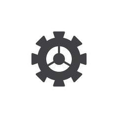 Cog wheel vector icon. filled flat sign for mobile concept and web design. Gear wheel simple solid icon. Settings symbol, logo illustration. Pixel perfect vector graphics