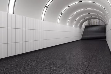 Papier Peint photo Tunnel Modern subway metro