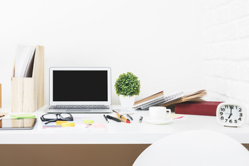 Stylish designer table top closeup