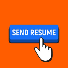 Hand Mouse Cursor Clicks the Send Resume Button.