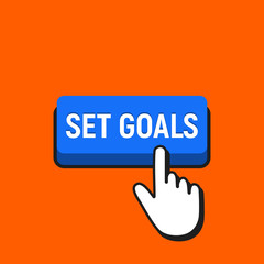 Hand Mouse Cursor Clicks the Set Goals Button.
