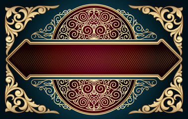 Golden ornate decorative design